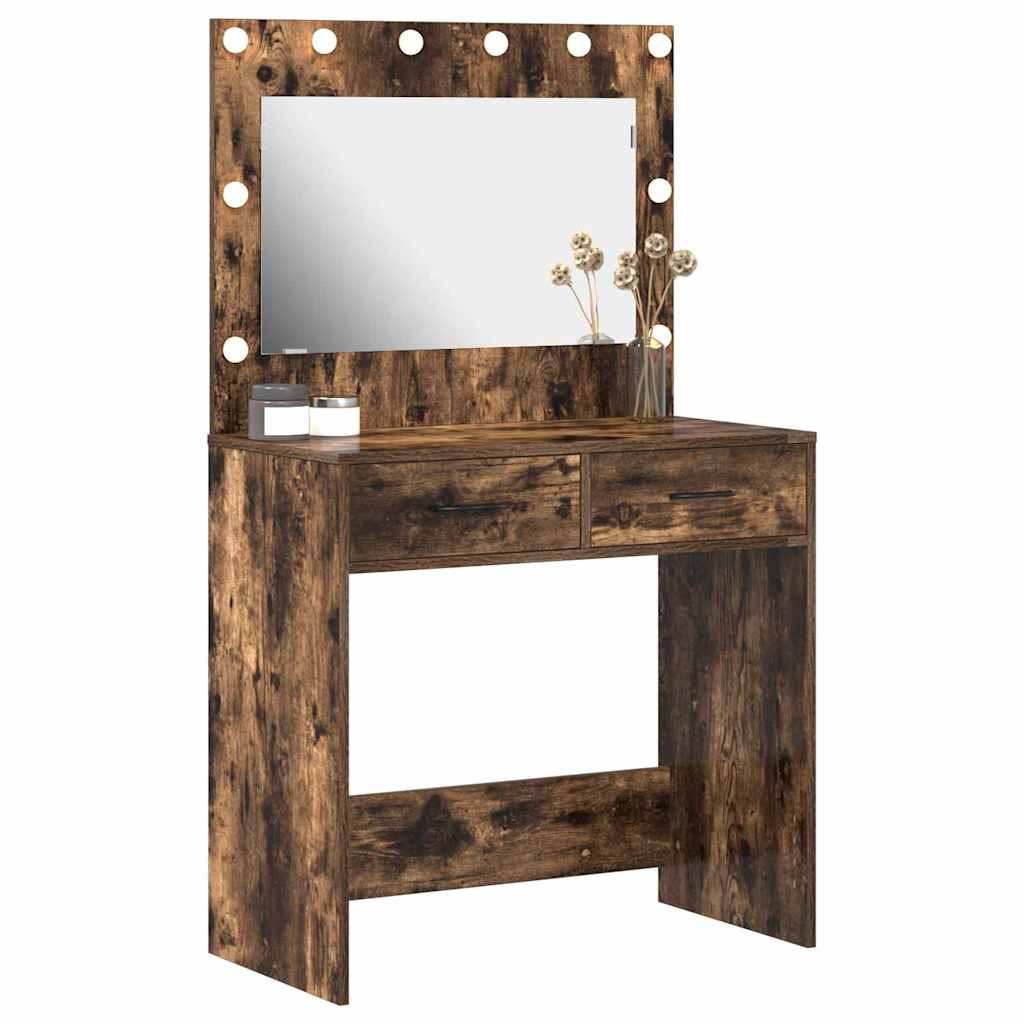 vidaXL Toaletka Dąb wędzony 78,5 x 41 x 135 cm Materiał drewnopochodny