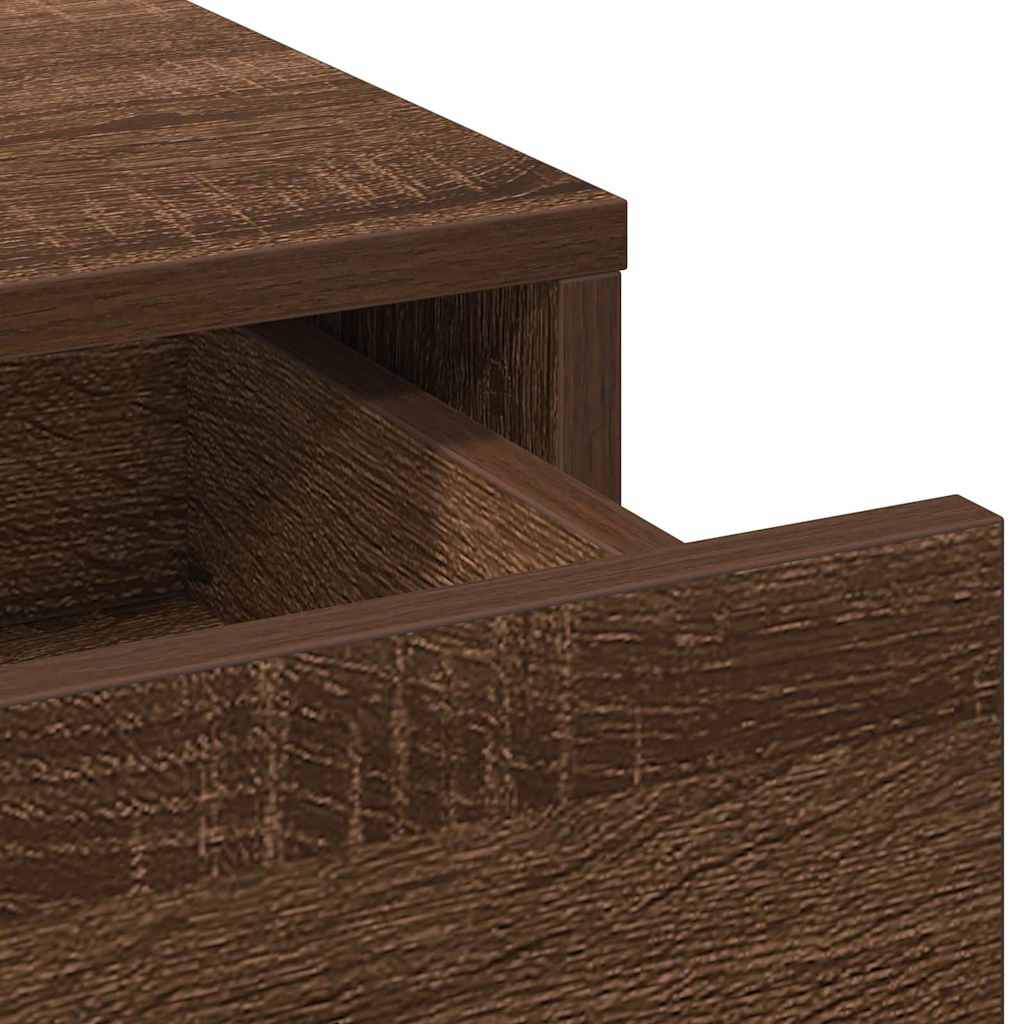 vidaXL Toaletka Brązowy dąb 78,5 x 41 x 135 cm Materiał drewnopochodny
