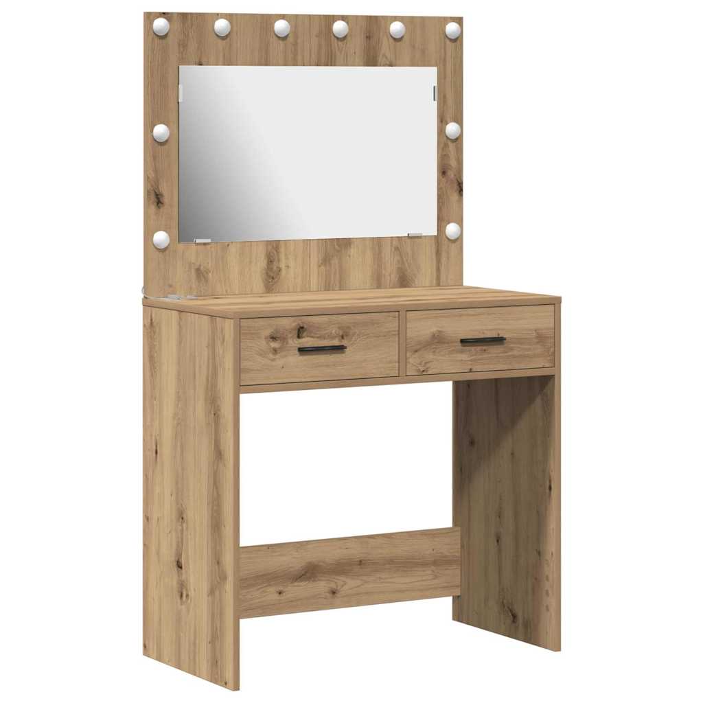 vidaXL Toaletka z szufladą Dąb rzemieślniczy 78,5 x 41 x 135 cm