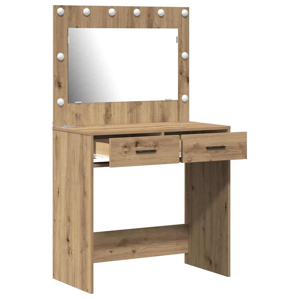 vidaXL Toaletka z szufladą Dąb rzemieślniczy 78,5 x 41 x 135 cm