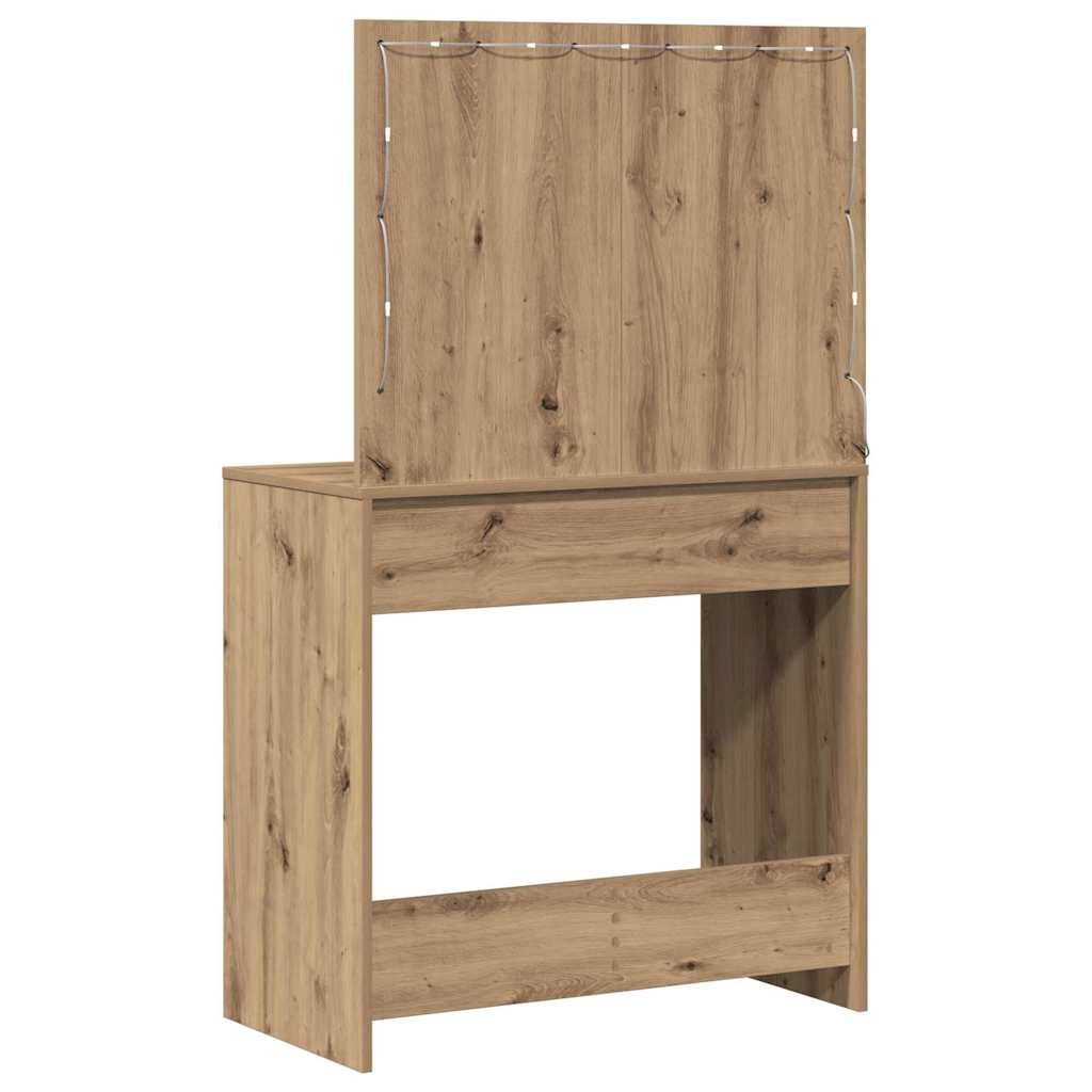 vidaXL Toaletka z szufladą Dąb rzemieślniczy 78,5 x 41 x 135 cm