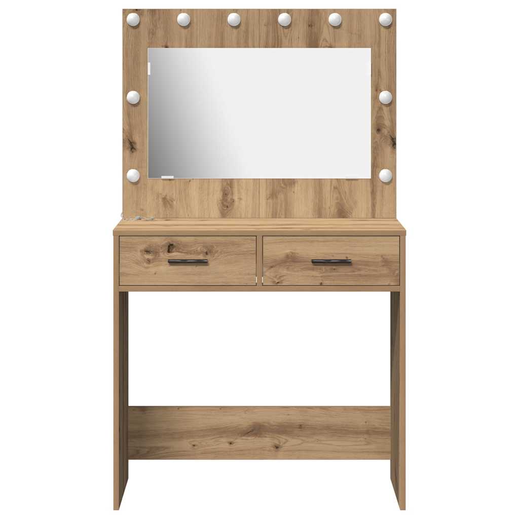 vidaXL Toaletka z szufladą Dąb rzemieślniczy 78,5 x 41 x 135 cm