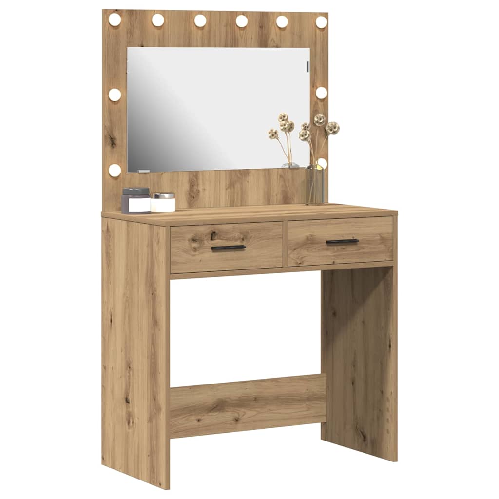 vidaXL Toaletka z szufladą Dąb rzemieślniczy 78,5 x 41 x 135 cm