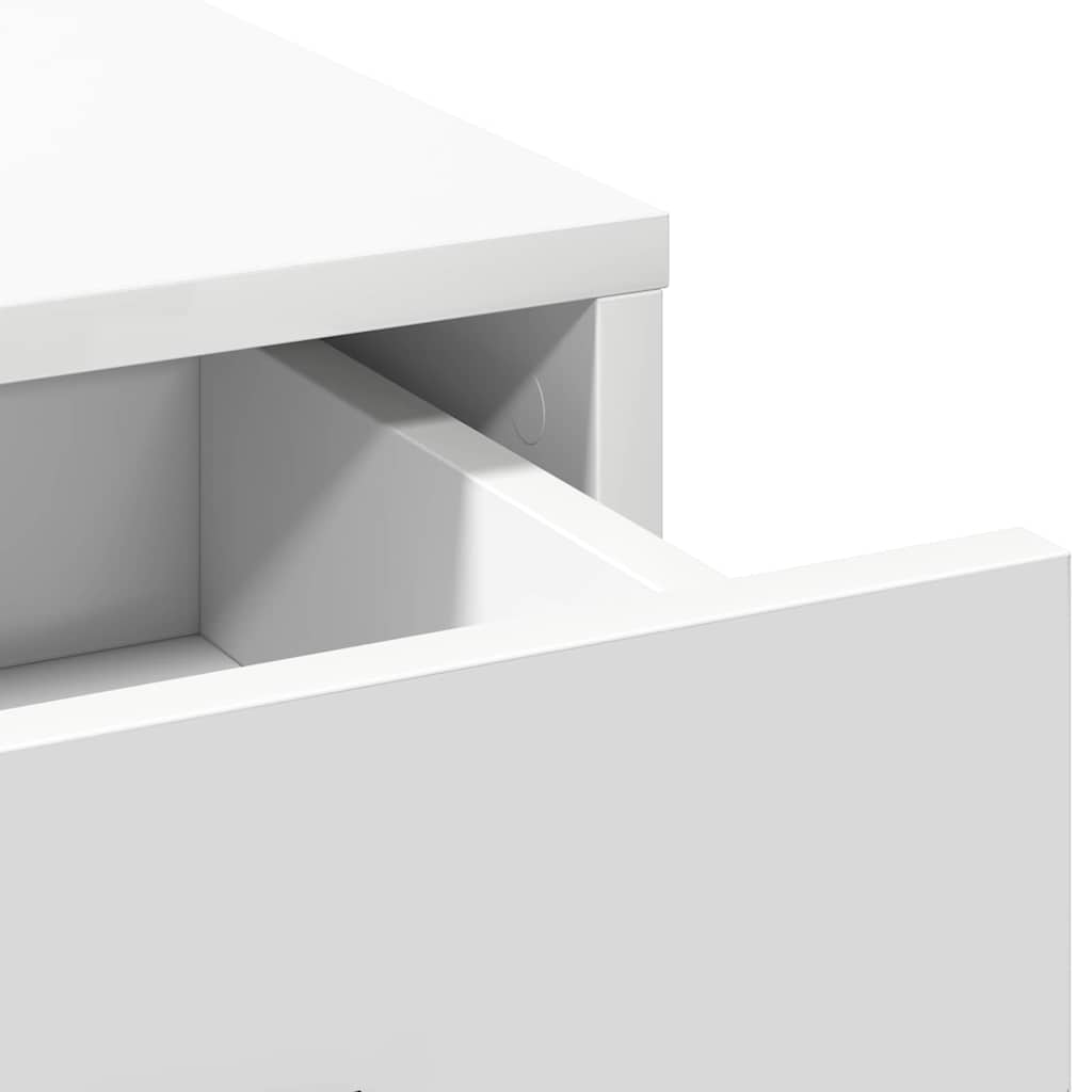 vidaXL Toaletka Biały 50 x 41 x 135 cm Materiał drewnopochodny