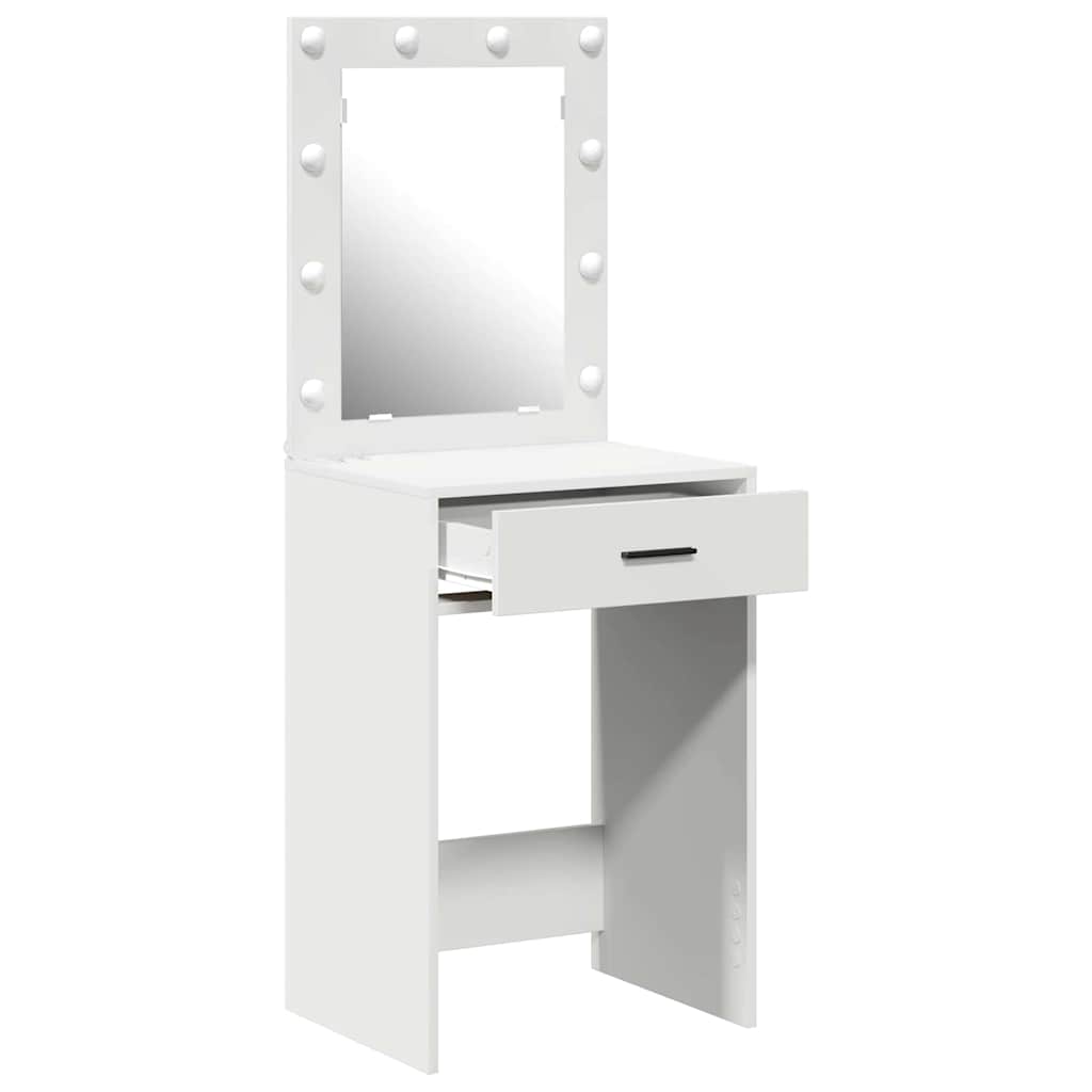 vidaXL Toaletka Biały 50 x 41 x 135 cm Materiał drewnopochodny