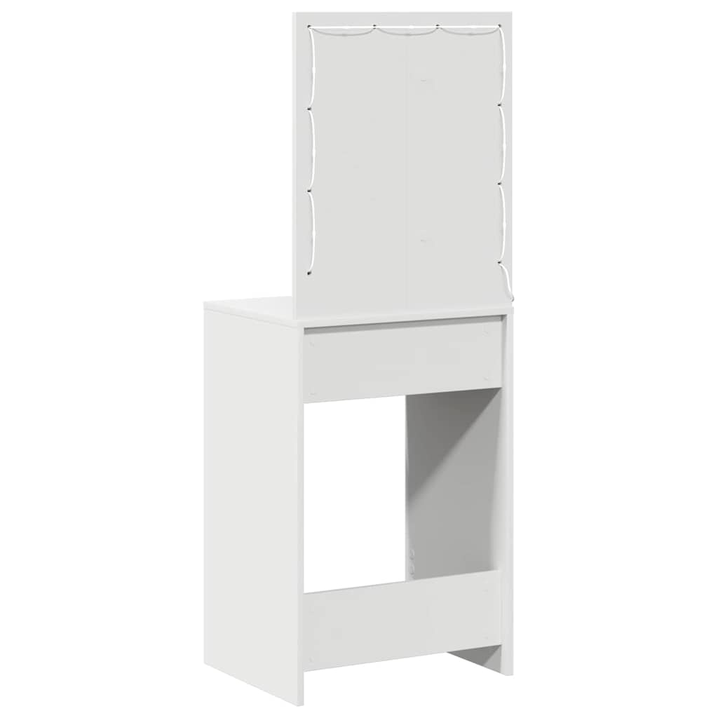 vidaXL Toaletka Biały 50 x 41 x 135 cm Materiał drewnopochodny