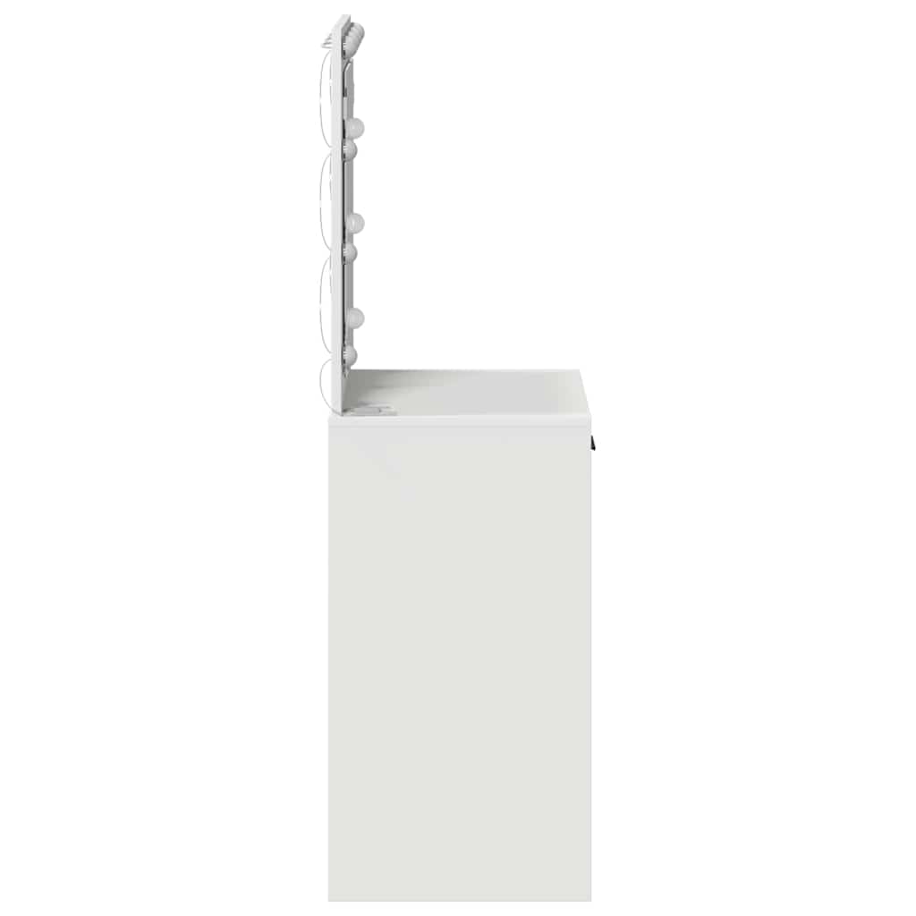 vidaXL Toaletka Biały 50 x 41 x 135 cm Materiał drewnopochodny