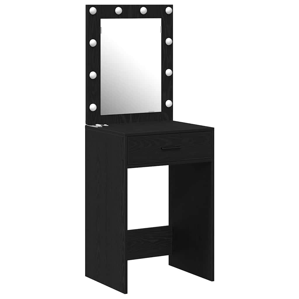 vidaXL Toaletka Czarny Dąb 50 x 41 x 135 cm Materiał drewnopochodny