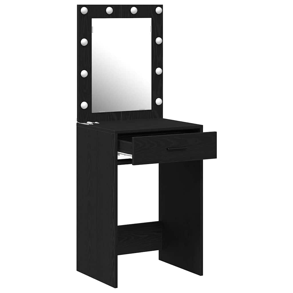 vidaXL Toaletka Czarny Dąb 50 x 41 x 135 cm Materiał drewnopochodny
