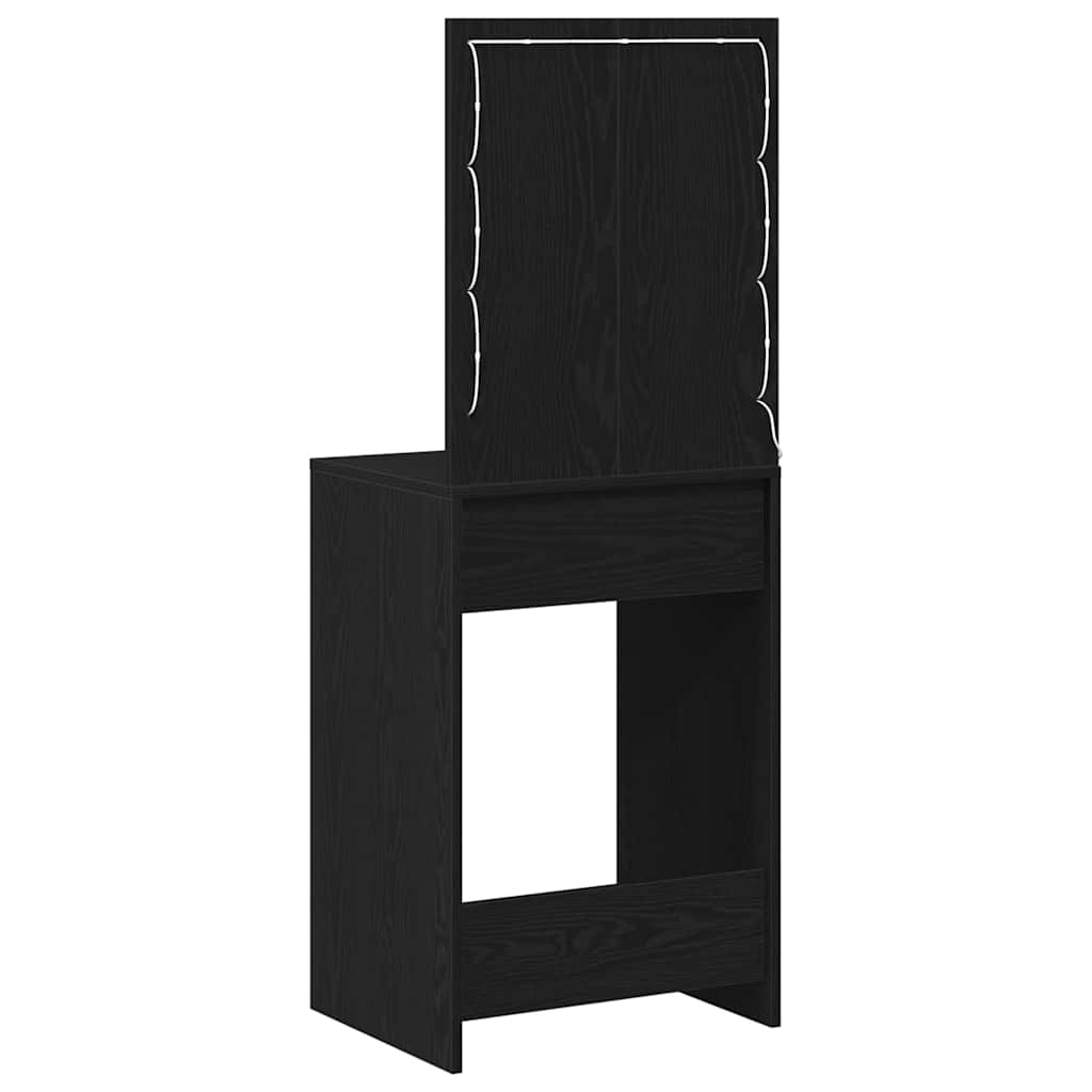vidaXL Toaletka Czarny Dąb 50 x 41 x 135 cm Materiał drewnopochodny