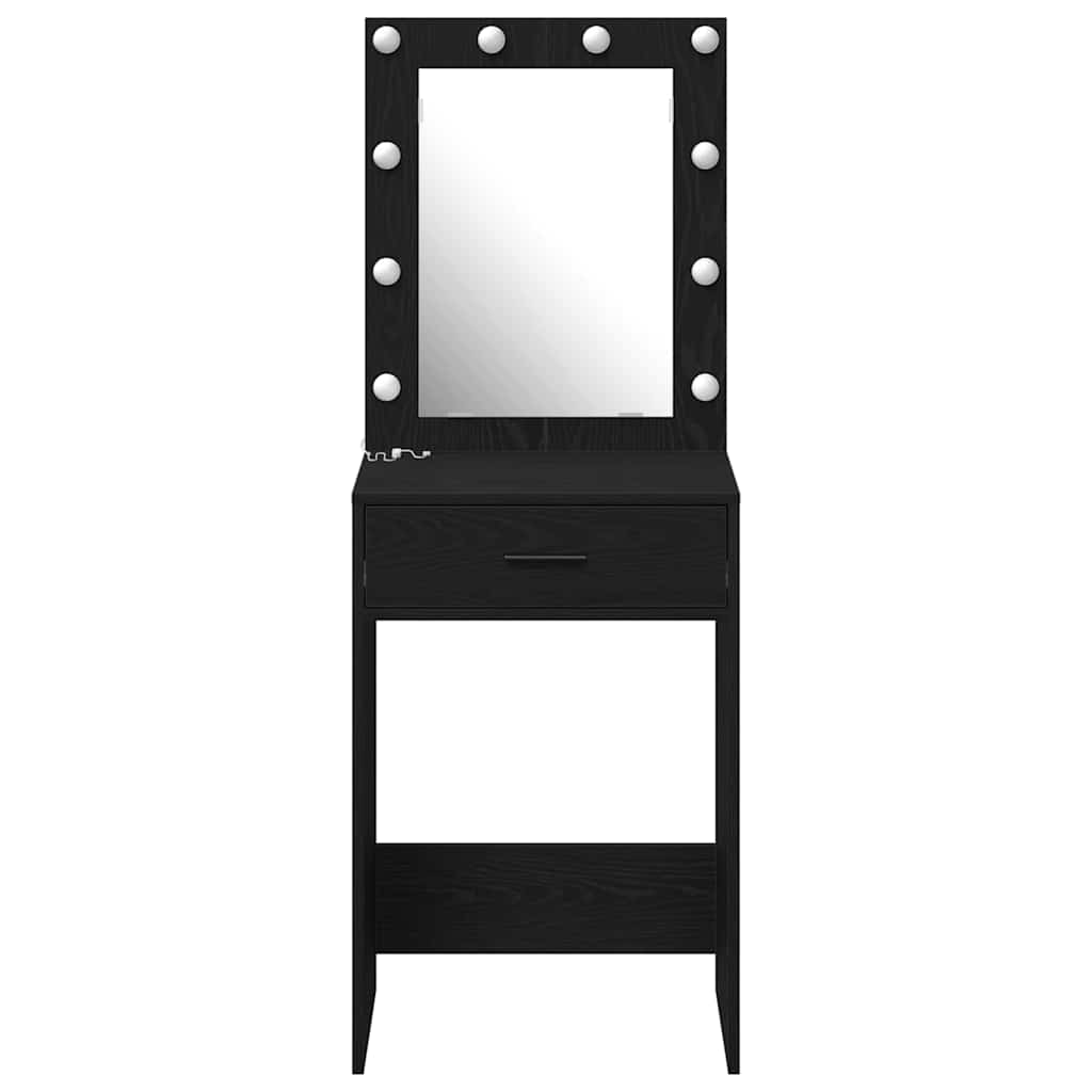 vidaXL Toaletka Czarny Dąb 50 x 41 x 135 cm Materiał drewnopochodny