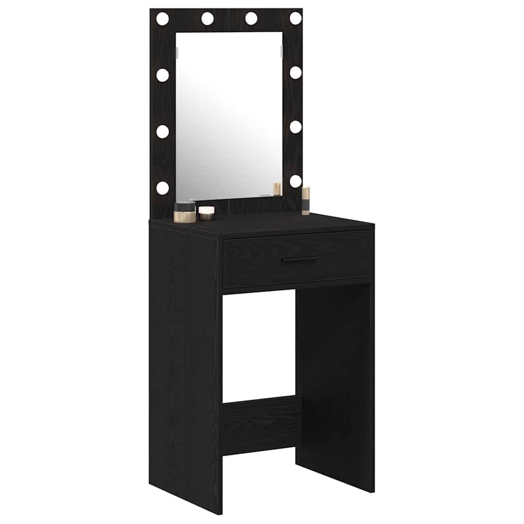 vidaXL Toaletka Czarny Dąb 50 x 41 x 135 cm Materiał drewnopochodny
