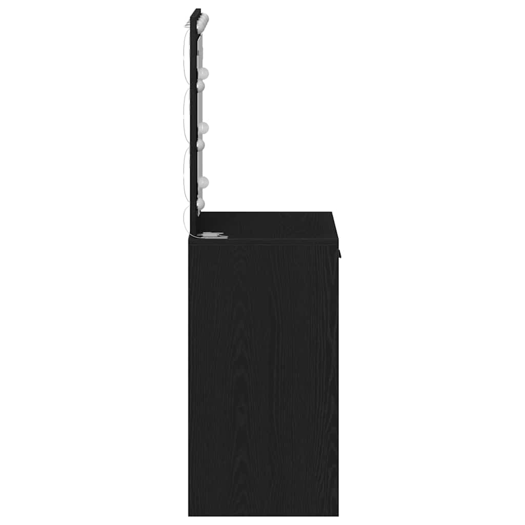 vidaXL Toaletka Czarny Dąb 50 x 41 x 135 cm Materiał drewnopochodny