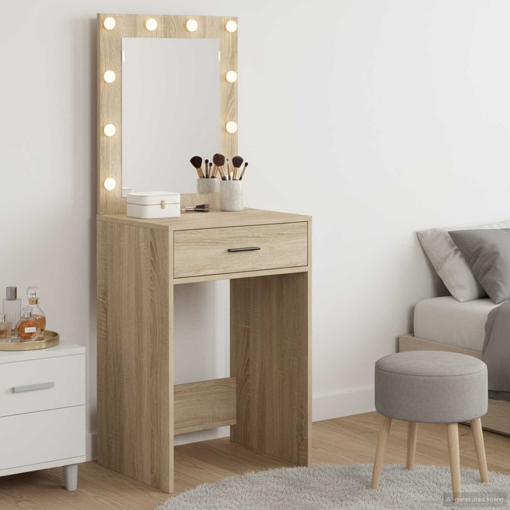 vidaXL Toaletka Dąb Sonoma 50 x 41 x 135 cm Materiał drewnopochodny
