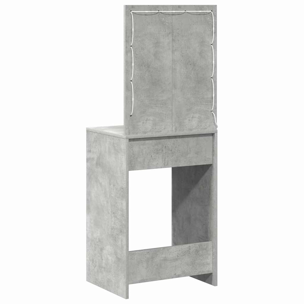 vidaXL Toaletka z szufladą Z lustrem Betonowy szary 50 x 41 x 135 cm