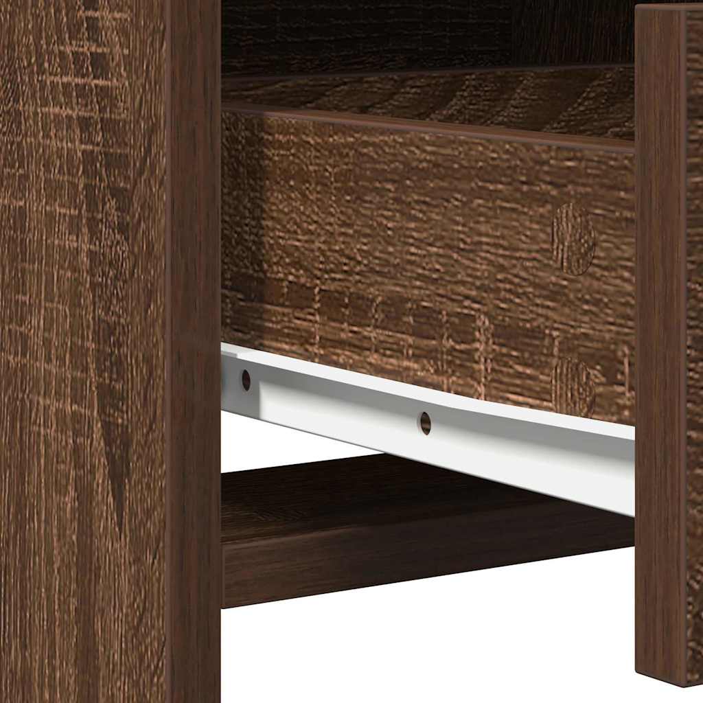 vidaXL Toaletka Brązowy dąb 50 x 41 x 135 cm Materiał drewnopochodny
