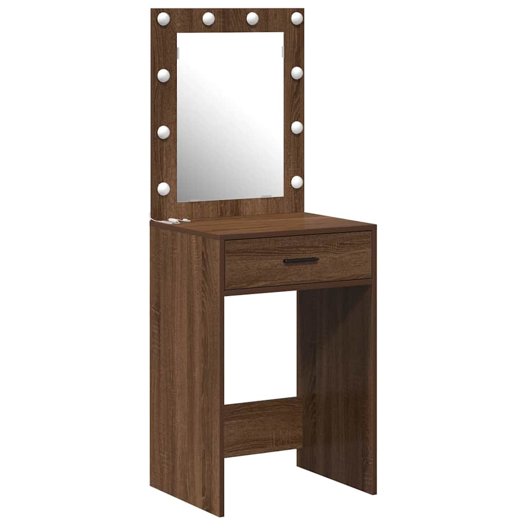 vidaXL Toaletka Brązowy dąb 50 x 41 x 135 cm Materiał drewnopochodny