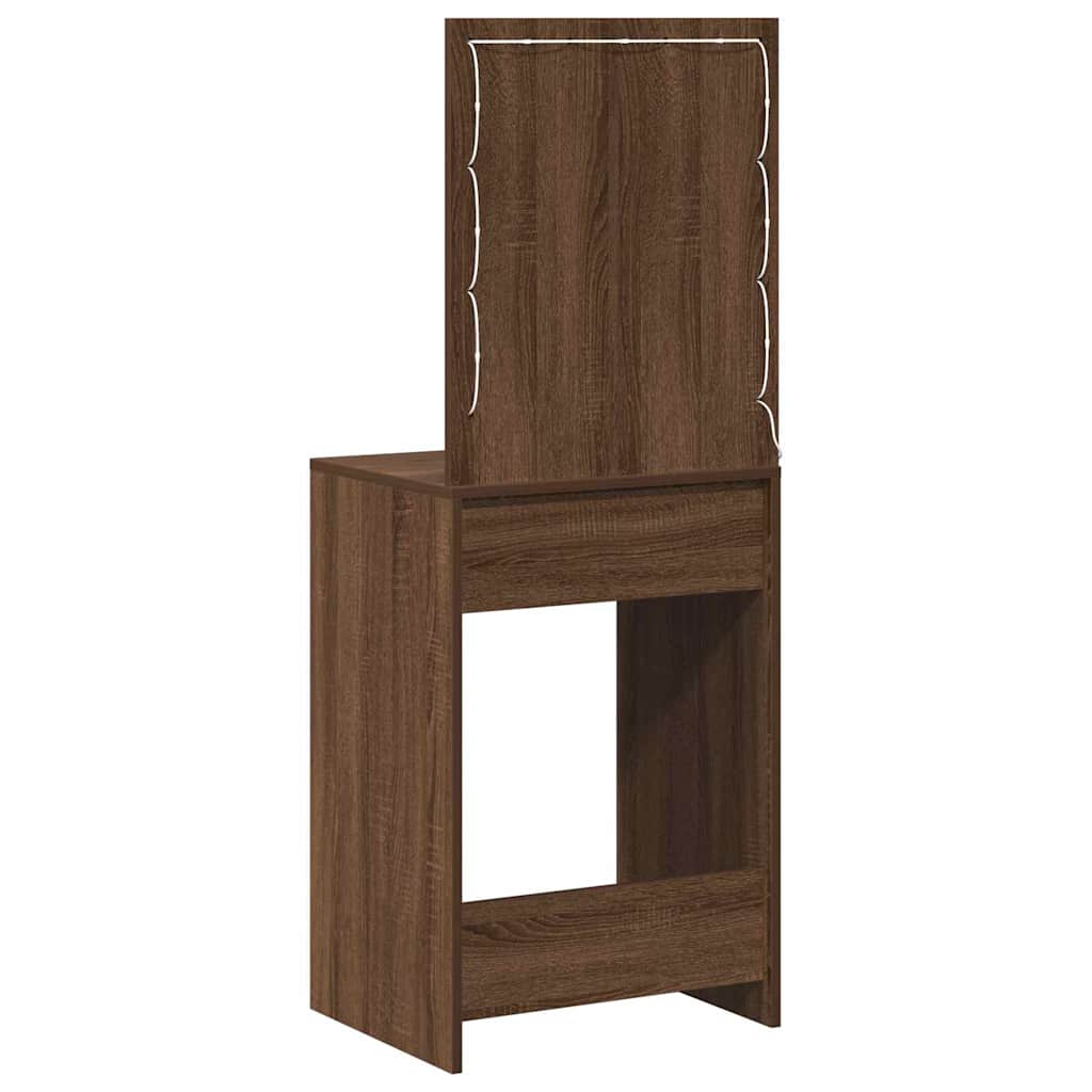 vidaXL Toaletka Brązowy dąb 50 x 41 x 135 cm Materiał drewnopochodny