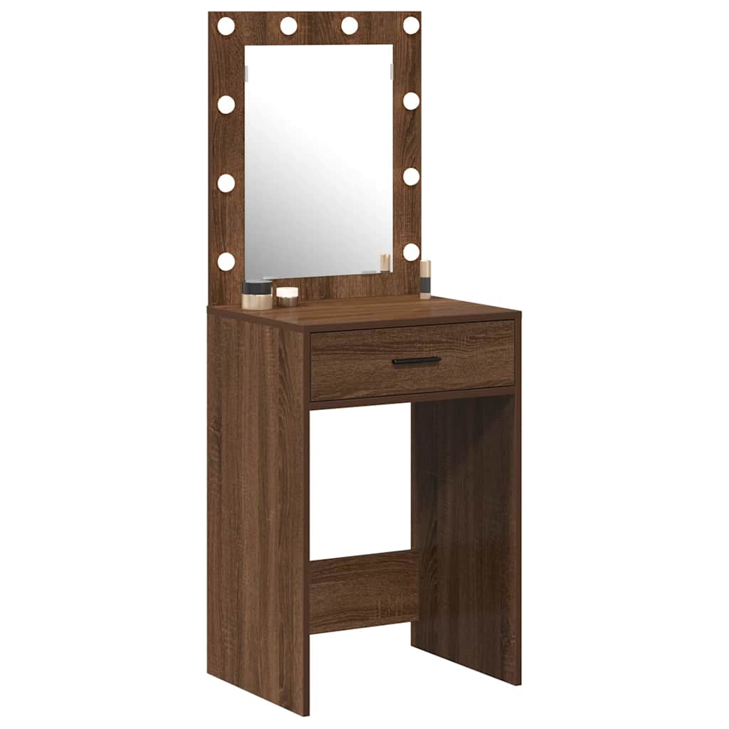 vidaXL Toaletka Brązowy dąb 50 x 41 x 135 cm Materiał drewnopochodny