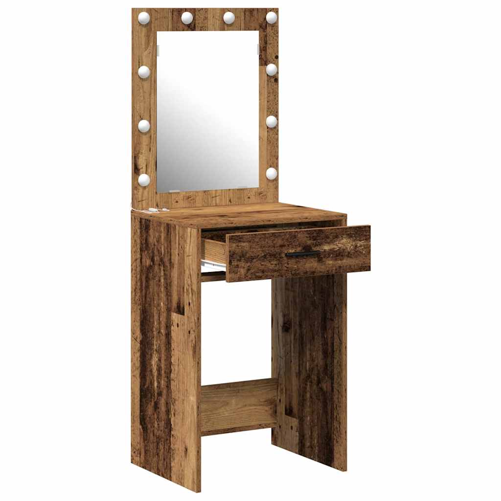 vidaXL Toaletka Stare drewno 50 x 41 x 135 cm Materiał drewnopochodny