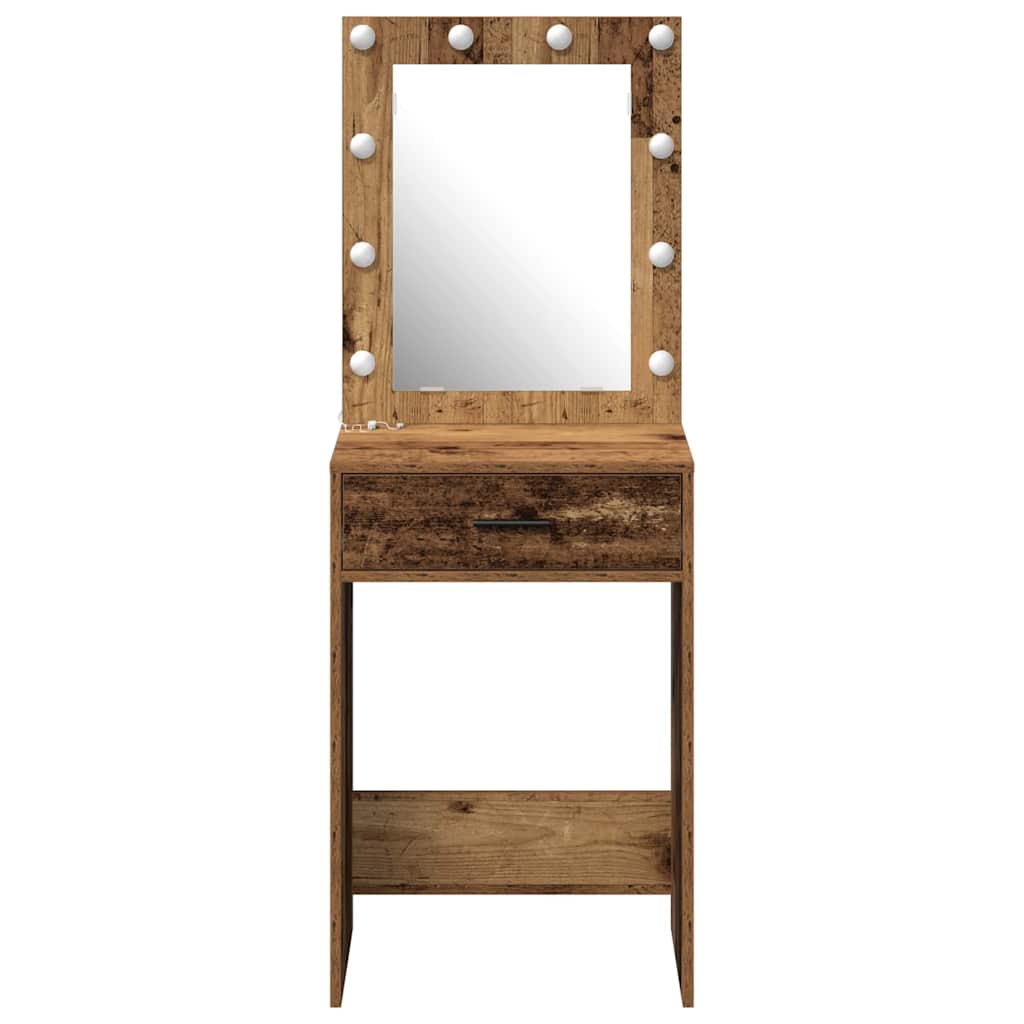 vidaXL Toaletka Stare drewno 50 x 41 x 135 cm Materiał drewnopochodny