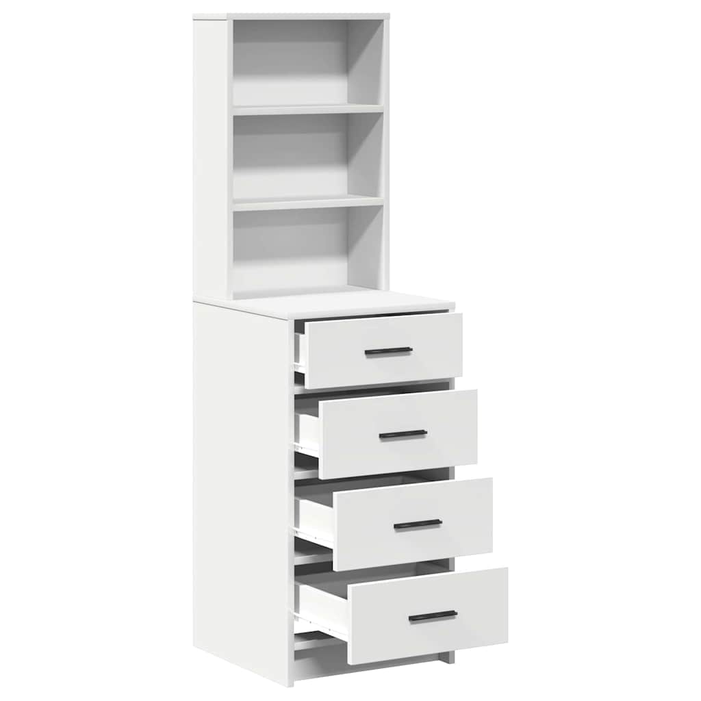 vidaXL Highboard Biały 40 x 41 x 135 cm Materiał drewnopochodny