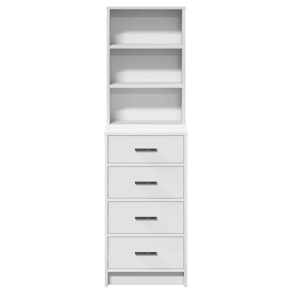 vidaXL Highboard Biały 40 x 41 x 135 cm Materiał drewnopochodny