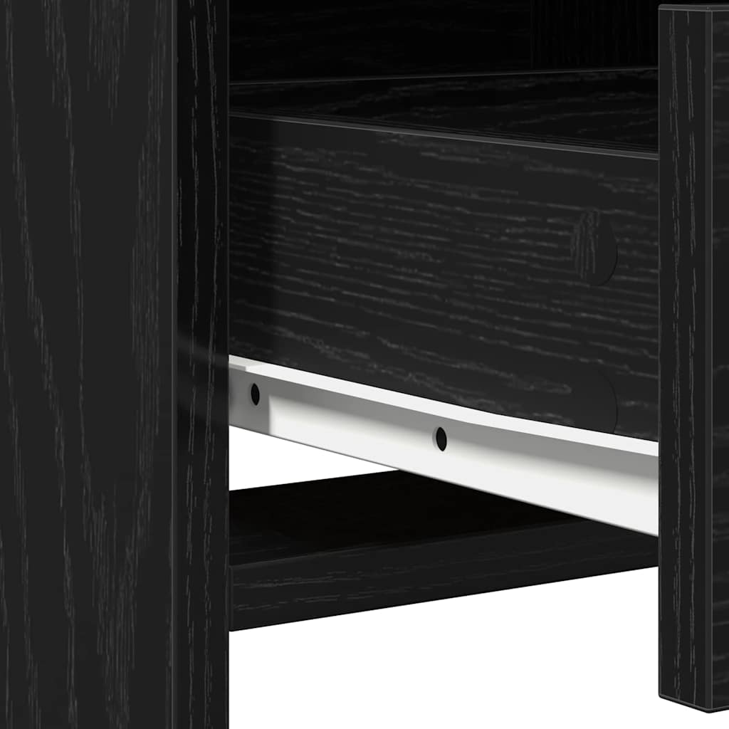 vidaXL Highboard Czarny dąb 40 x 41 x 135 cm Materiał drewnopochodny