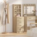 vidaXL Highboard dąb sonoma 40 x 41 x 135 cm Materiał drewnopochodny