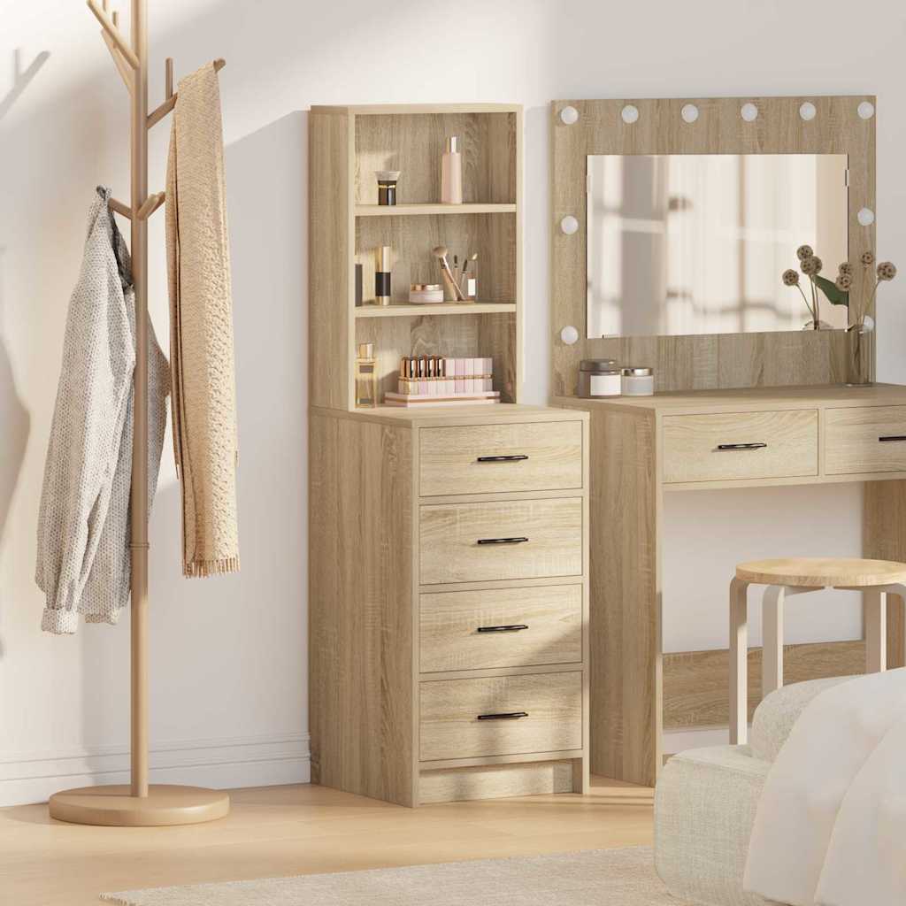 vidaXL Highboard dąb sonoma 40 x 41 x 135 cm Materiał drewnopochodny