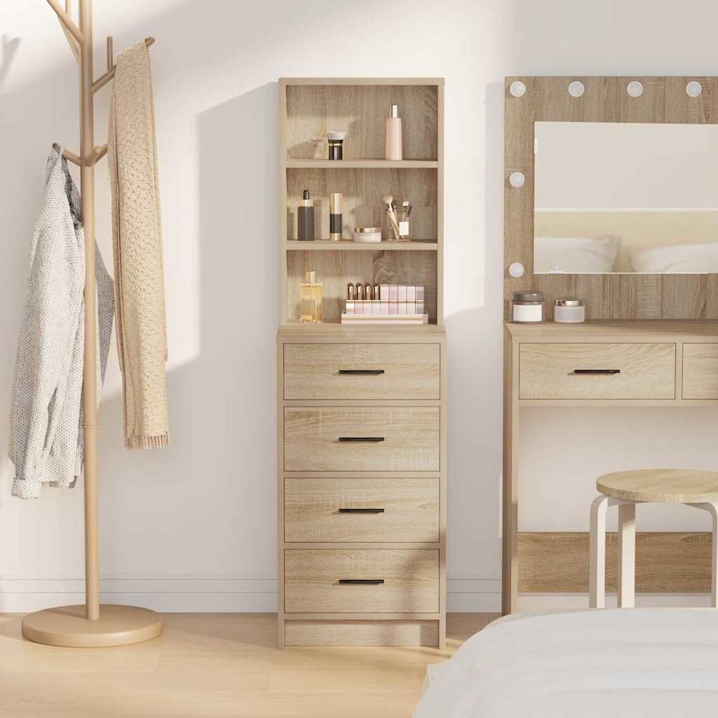 vidaXL Highboard dąb sonoma 40 x 41 x 135 cm Materiał drewnopochodny