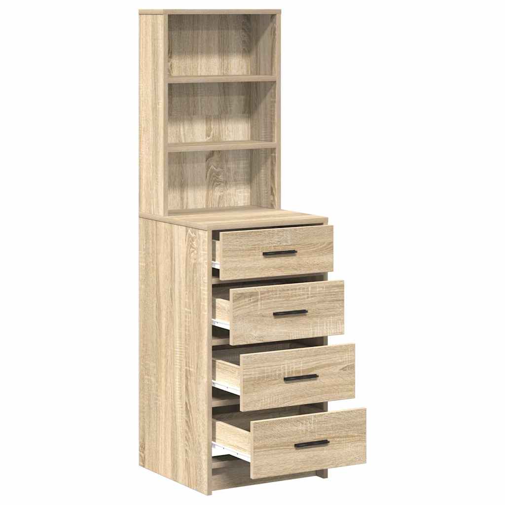 vidaXL Highboard dąb sonoma 40 x 41 x 135 cm Materiał drewnopochodny