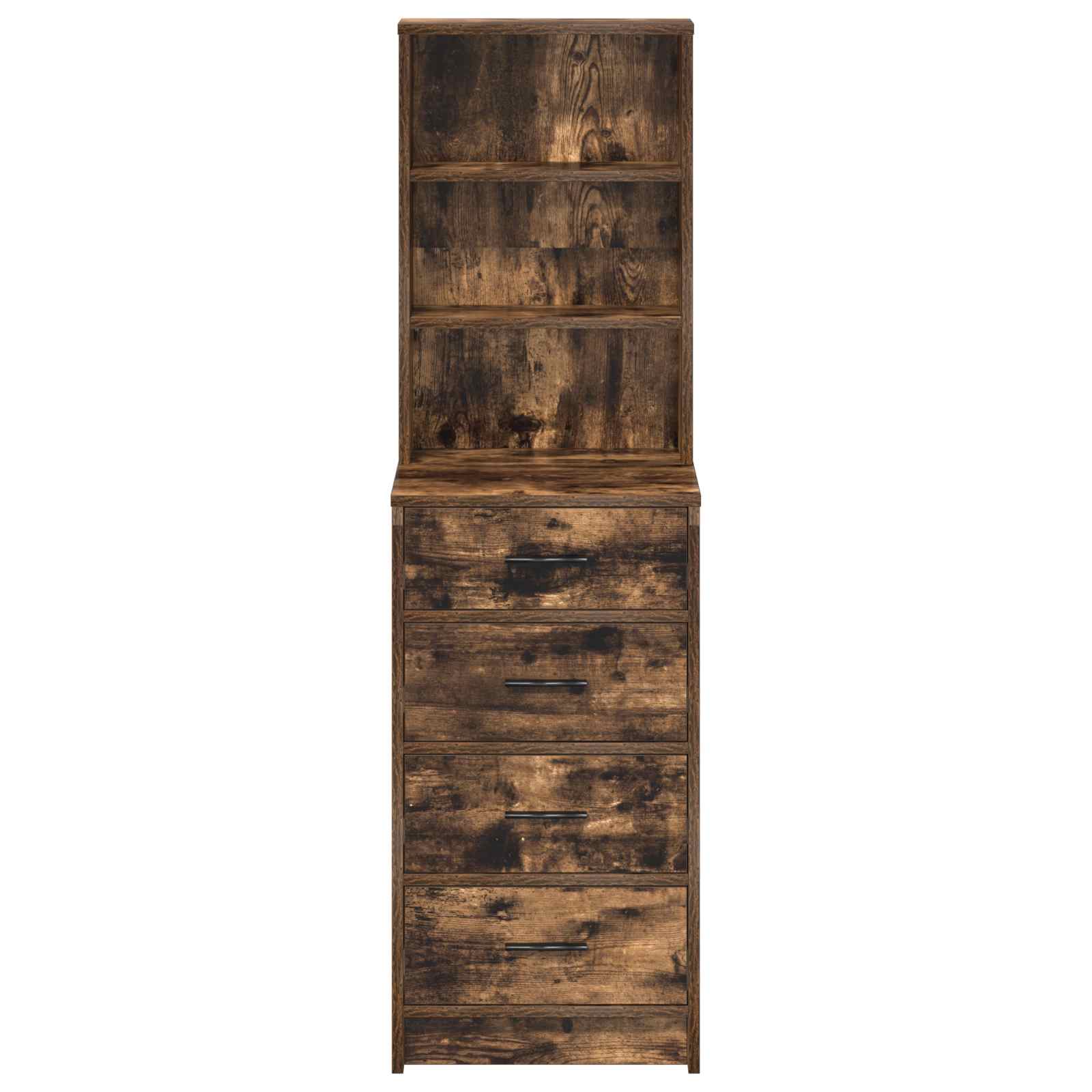 vidaXL Highboard Wędzony dąb 40 x 41 x 135 cm Materiał drewnopochodny