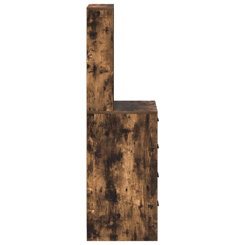 vidaXL Highboard Wędzony dąb 40 x 41 x 135 cm Materiał drewnopochodny
