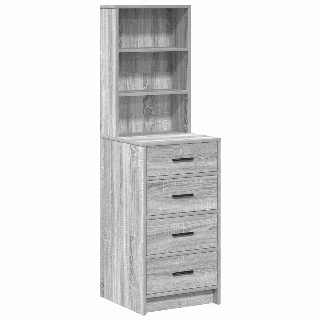 vidaXL Highboard z szufladą Szary dąb sonoma 40 x 41 x 135 cm