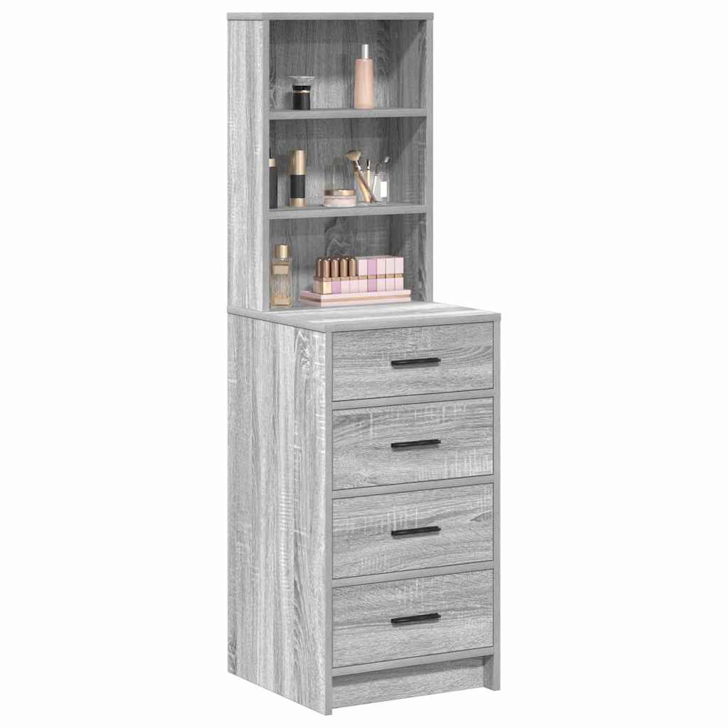 vidaXL Highboard z szufladą Szary dąb sonoma 40 x 41 x 135 cm