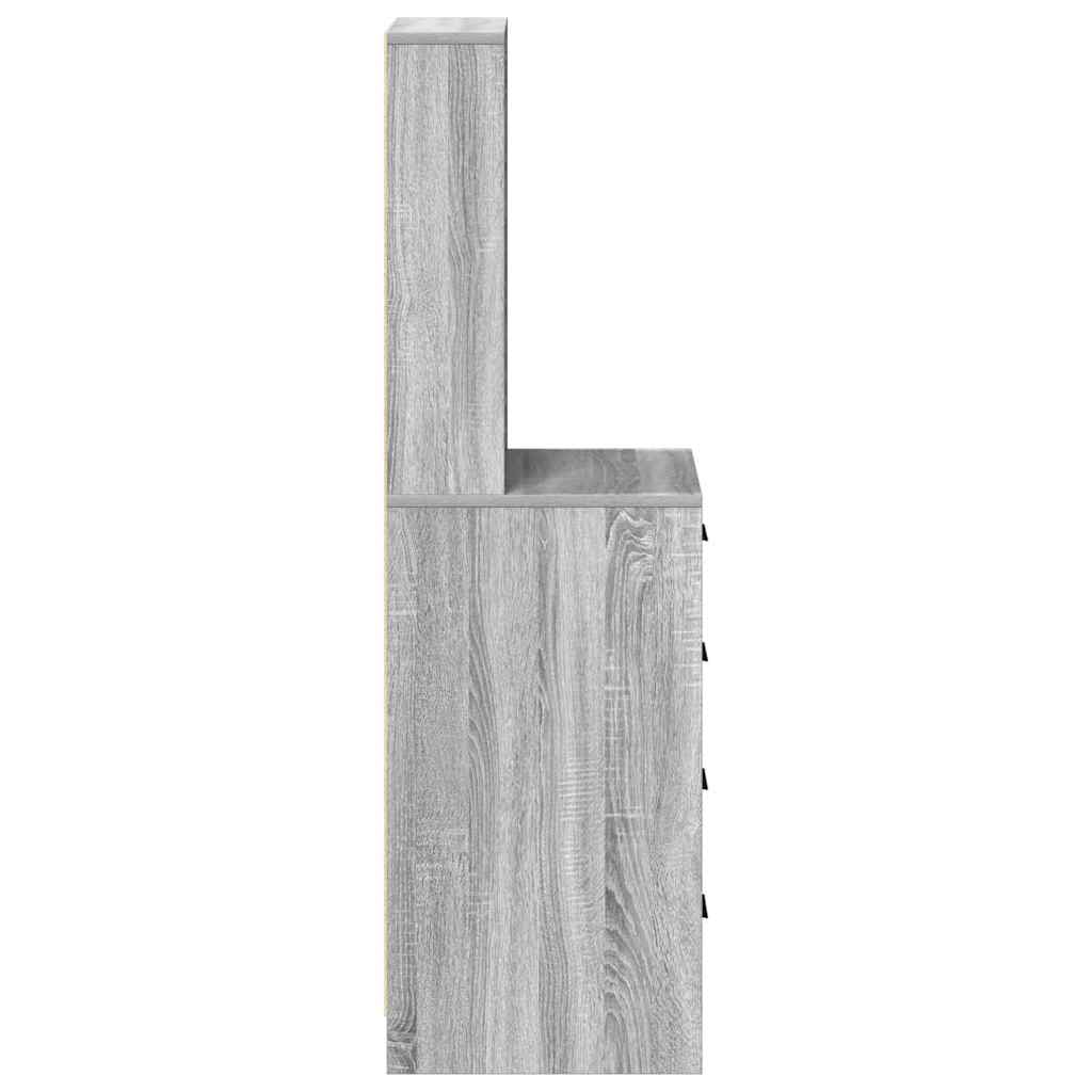 vidaXL Highboard z szufladą Szary dąb sonoma 40 x 41 x 135 cm