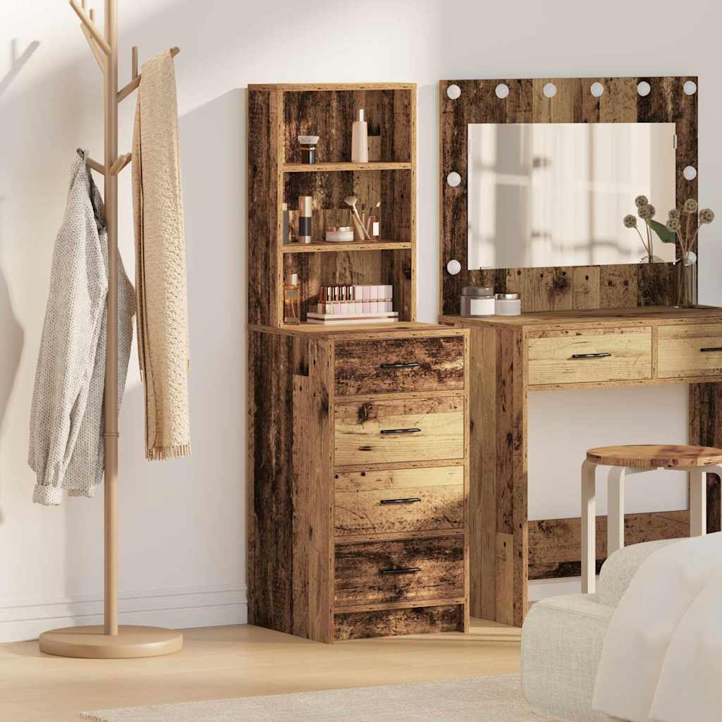 vidaXL Highboard Stare drewno 40 x 41 x 135 cm Materiał drewnopochodny