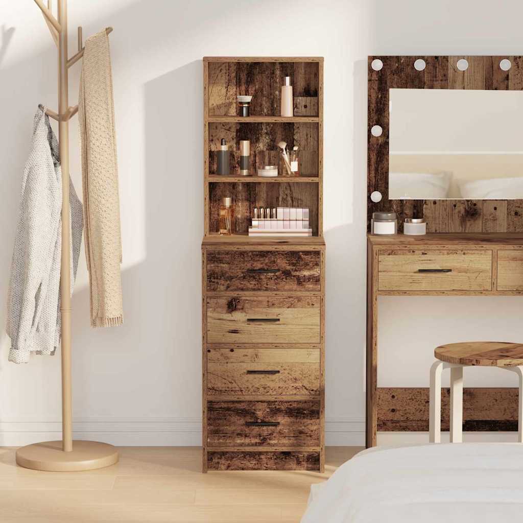 vidaXL Highboard Stare drewno 40 x 41 x 135 cm Materiał drewnopochodny