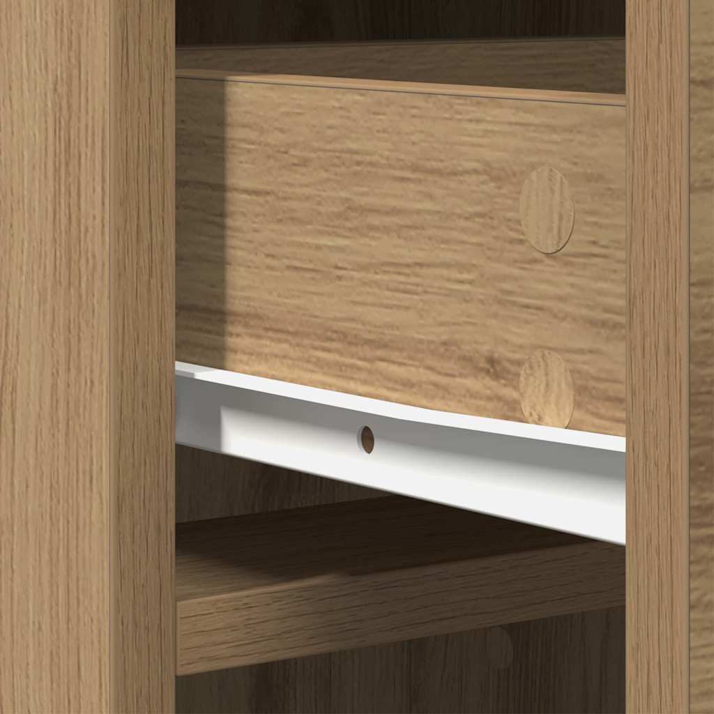 vidaXL Highboard dąb artisan 40 x 41 x 135 cm Materiał drewnopochodny