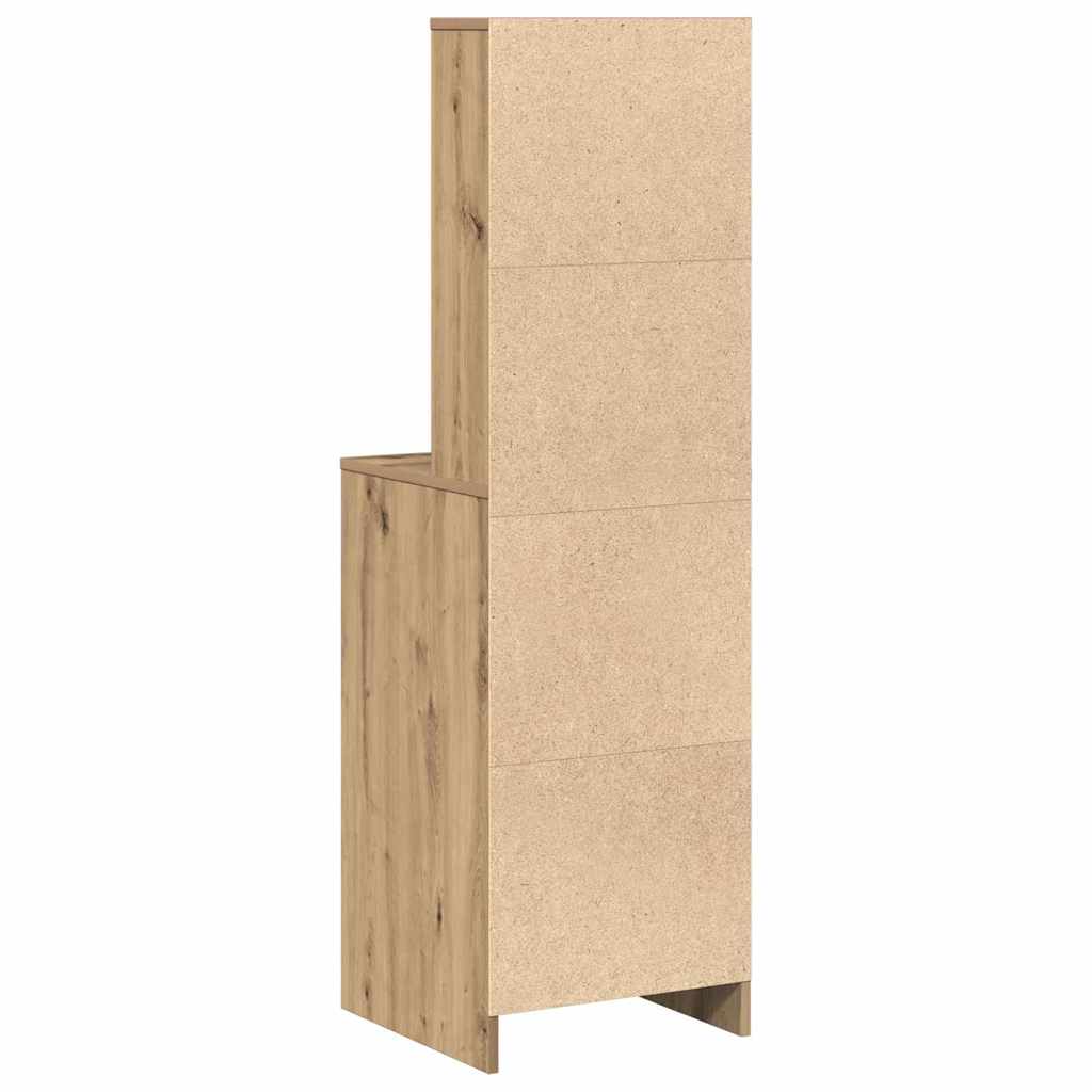 vidaXL Highboard dąb artisan 40 x 41 x 135 cm Materiał drewnopochodny