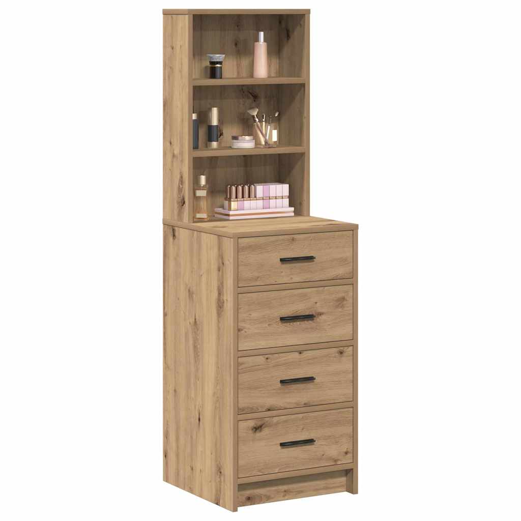 vidaXL Highboard dąb artisan 40 x 41 x 135 cm Materiał drewnopochodny