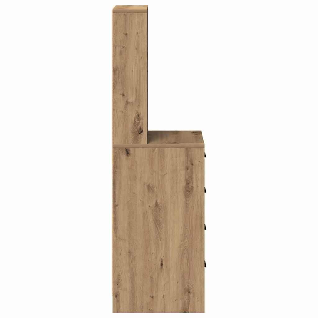vidaXL Highboard dąb artisan 40 x 41 x 135 cm Materiał drewnopochodny
