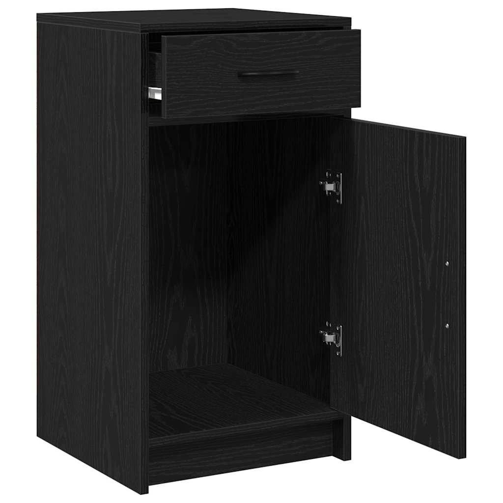 vidaXL Bufet Czarny Dąb 40 x 40.5 x 75 cm Materiał drewnopochodny
