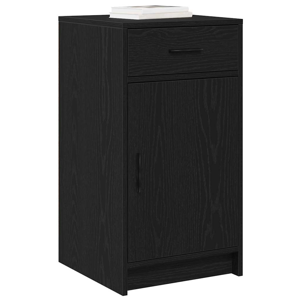 vidaXL Bufet Czarny Dąb 40 x 40.5 x 75 cm Materiał drewnopochodny