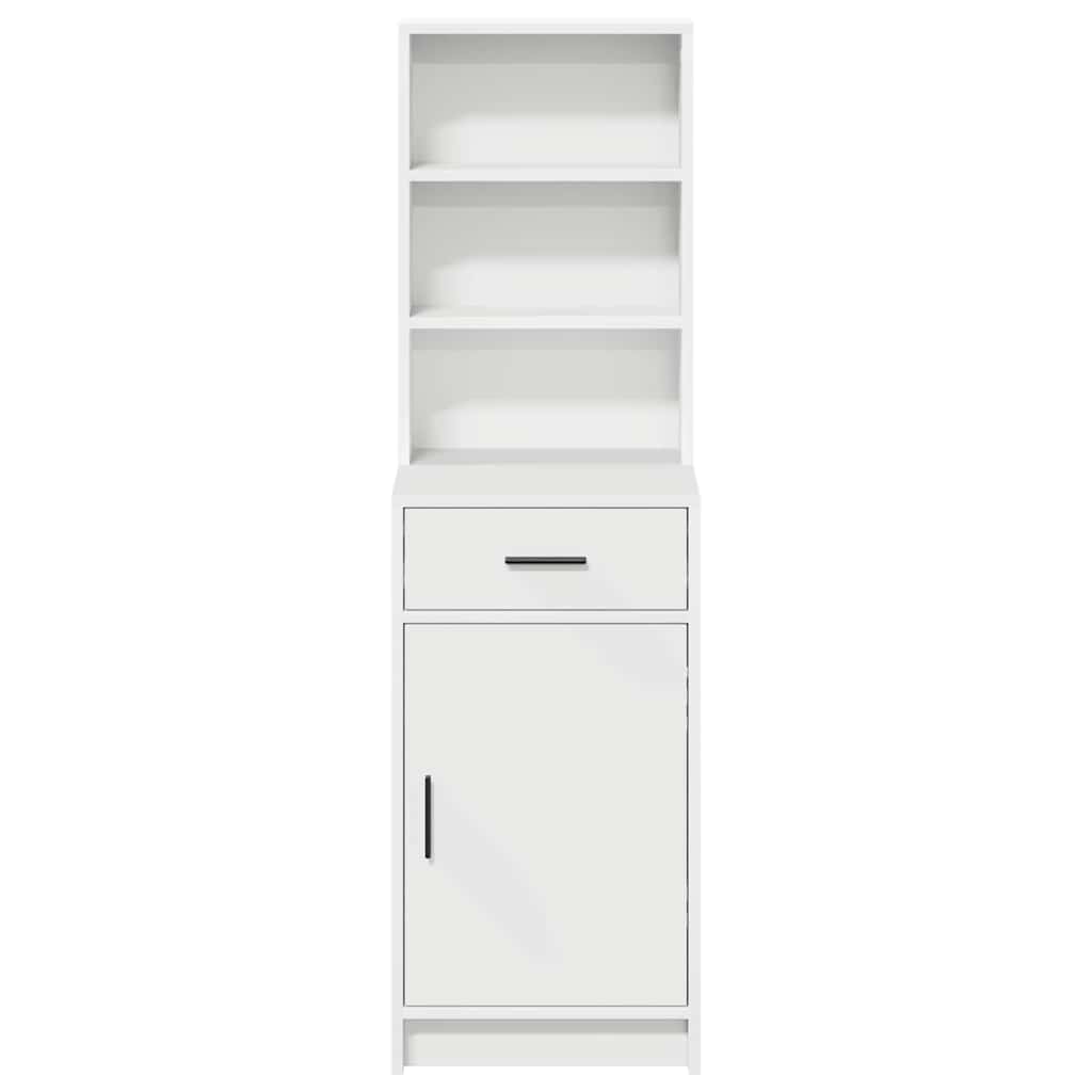 vidaXL Highboard Biały 40 x 40,5 x 135 cm Materiał drewnopochodny