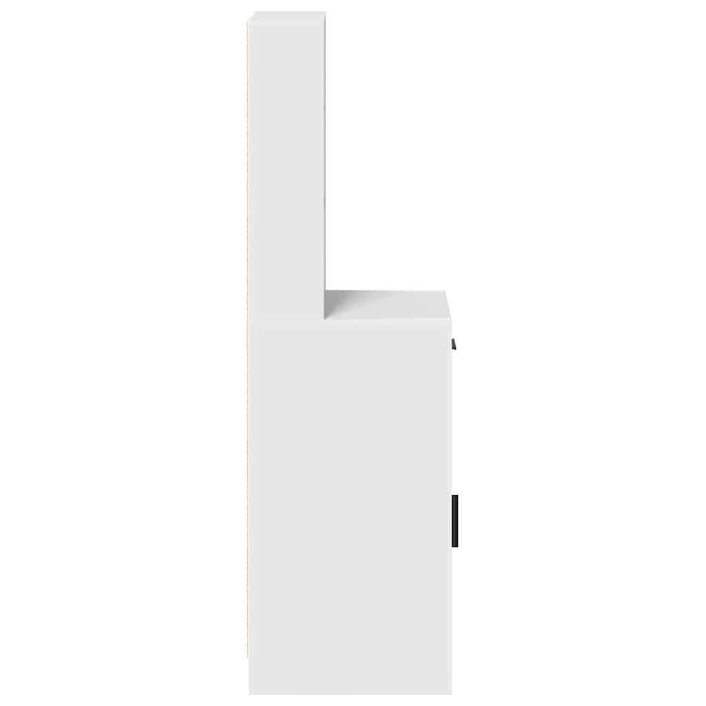 vidaXL Highboard Biały 40 x 40,5 x 135 cm Materiał drewnopochodny