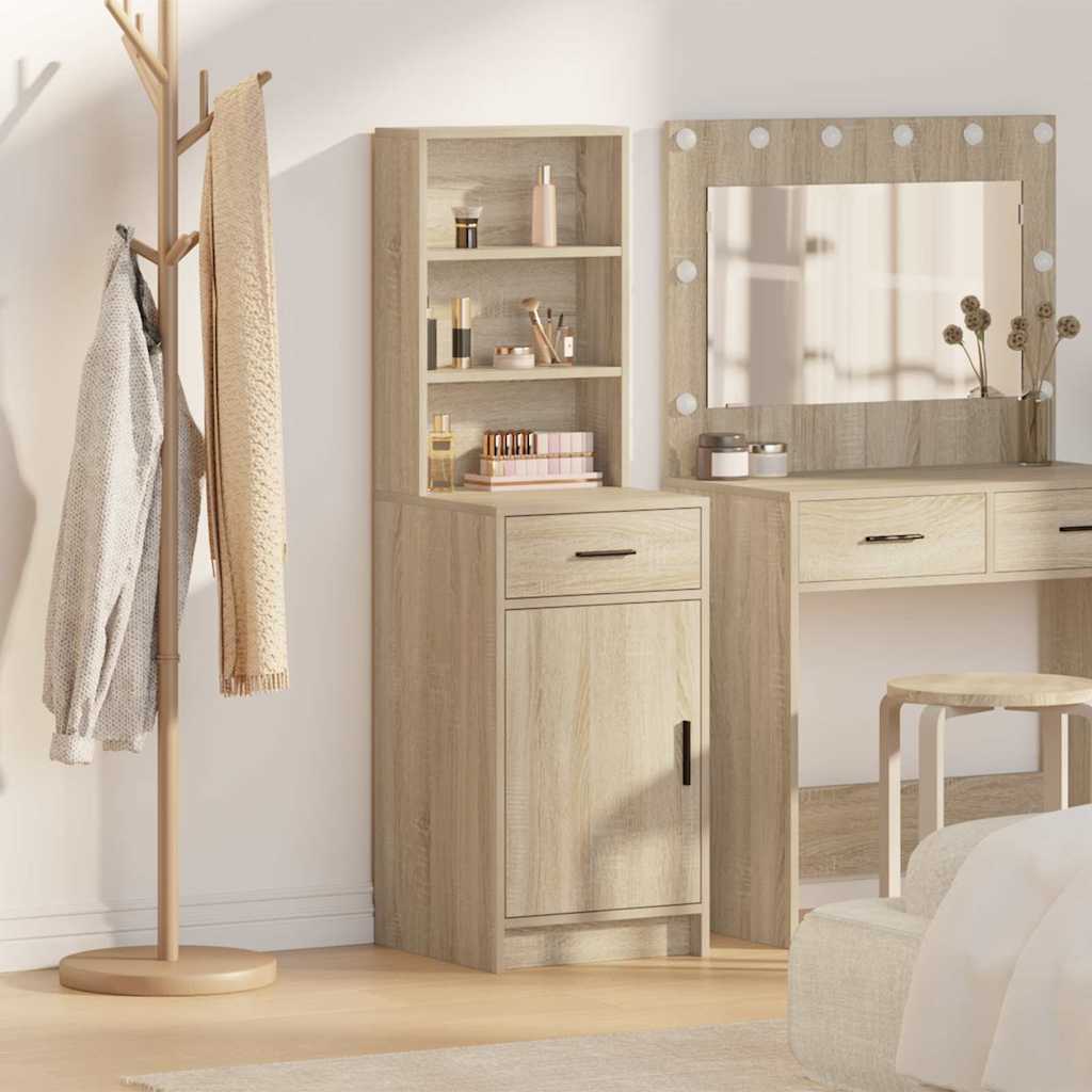 vidaXL Highboard Dąb Sonoma 40 x 40,5 x 135 cm Materiał drewnopochodny