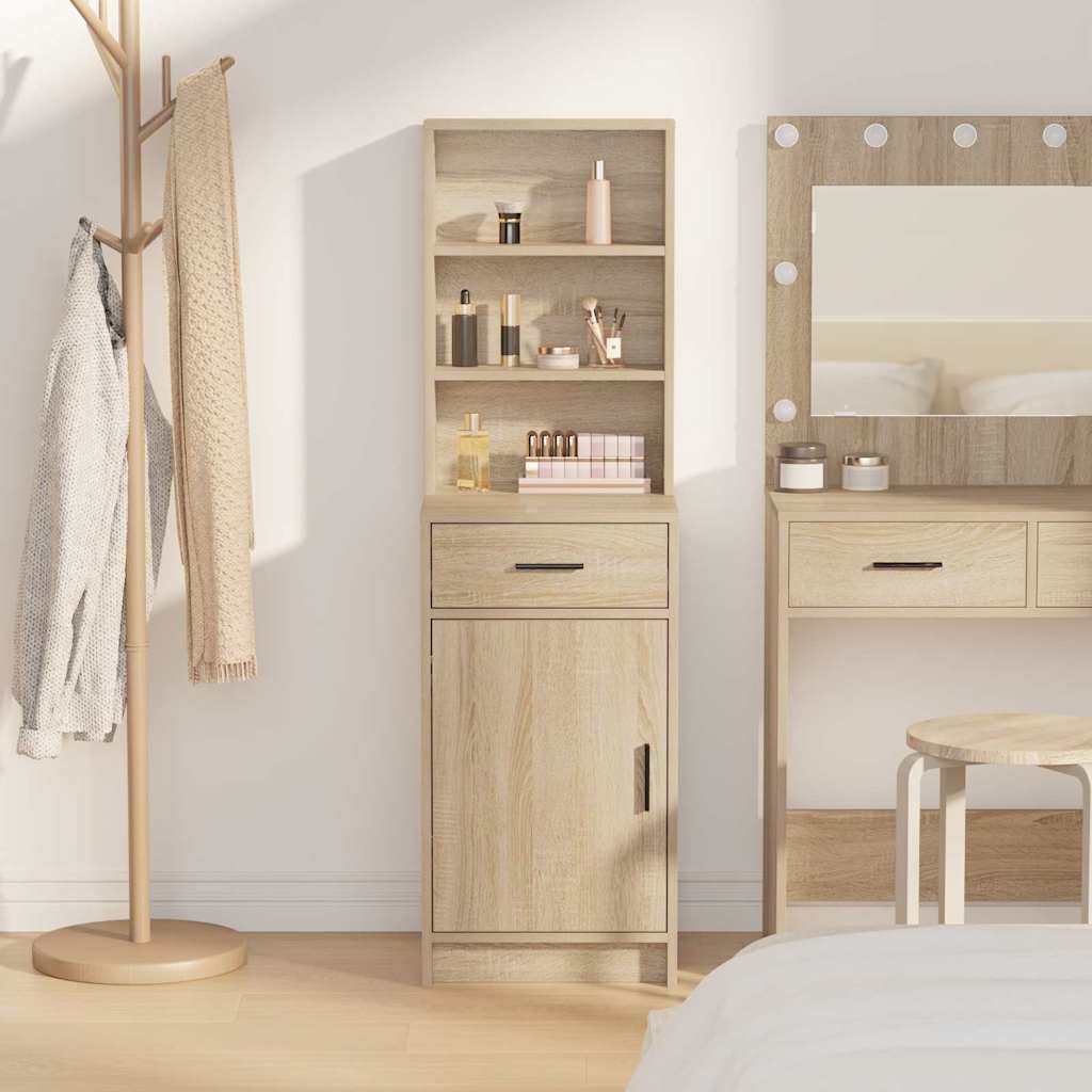 vidaXL Highboard Dąb Sonoma 40 x 40,5 x 135 cm Materiał drewnopochodny