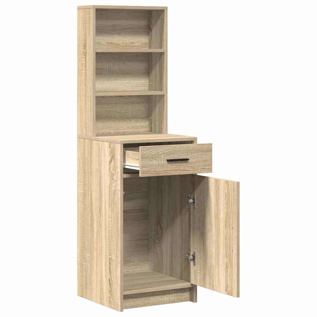 vidaXL Highboard Dąb Sonoma 40 x 40,5 x 135 cm Materiał drewnopochodny